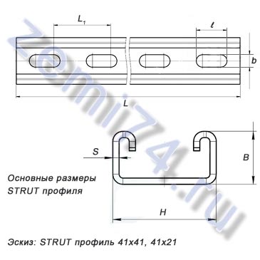STRUT профили 41х21, 41х41